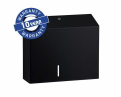 Zásobník na toaletný papier 20 cm s držiakom na zvyšok role MERIDA STELLA DUO nerez čierna