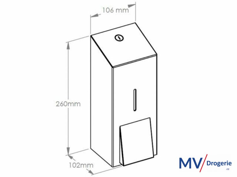 Dávkovač tekutého mýdla MERIDA STELLA Anti-FingerPrint MAXI, objem 800 ml, nerez, matný