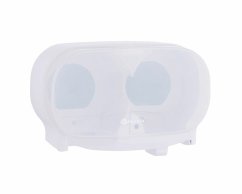 Zásobník na 2 role toaletního papíru bez dutinky MERIDA Hygiene CONTROL, bílý