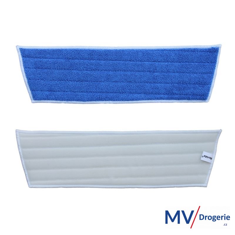 Mop z mikrovlákna na suchý zip, modrý, ECONOMY 45x40x13 cm
