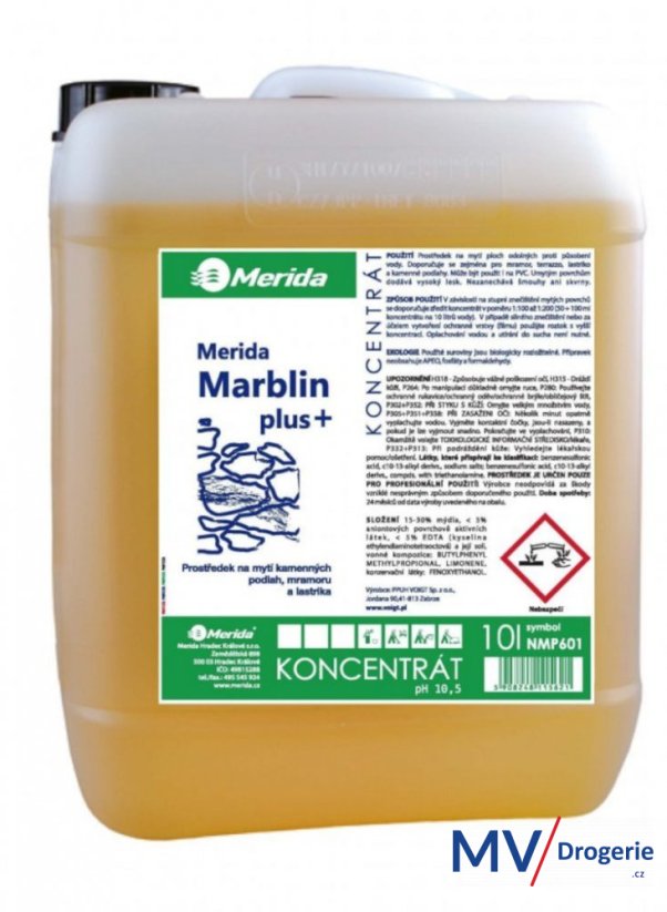 Mycí prostředek na kamenné podlahy Merida MARBLIN Plus 10 l