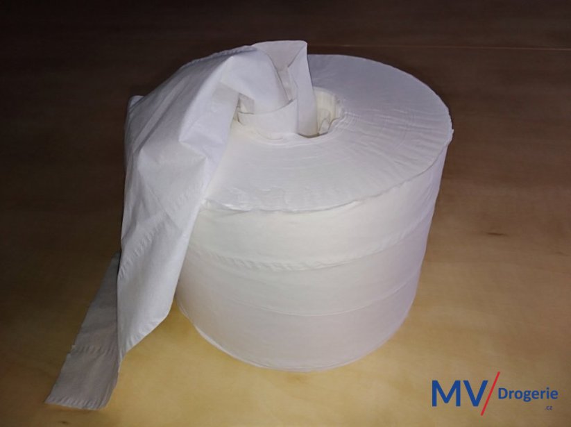 Toaletní papír dvouvrstvý, MERIDA FLEXI, 100% celulóza, výška 13,5 cm, průměr 18cm, 180 m, 12 rolí/balení