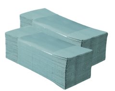 Papírové ručníky jednotlivé, skládané, zelené, 5000 ks