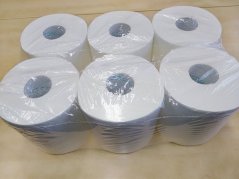 Papírové ručníky v rolích jednovrstvé TOP FLEXI MAXI 270 m, 6 rolí/balení