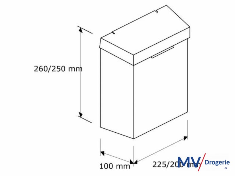 Koš na sanitární odpad MERIDA STELLA Anti-FingerPrint, nerez, ocel, objem 4,5 l