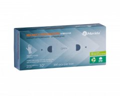 Rukavice hybridní protiskluzové, modré, balení 200 ks
