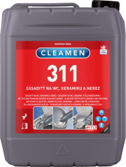 Čistící prostředek na toalety CLEAMEN 311 zásaditý na WC, keramiku a nerez 5 l