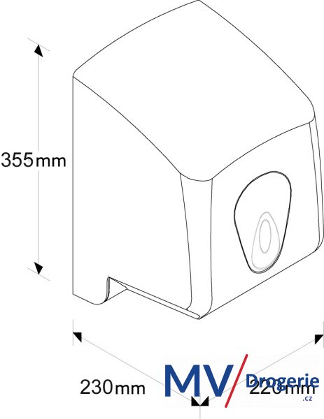 Zásobník na papírové ručníky v rolích MERIDA TOP - MAXI