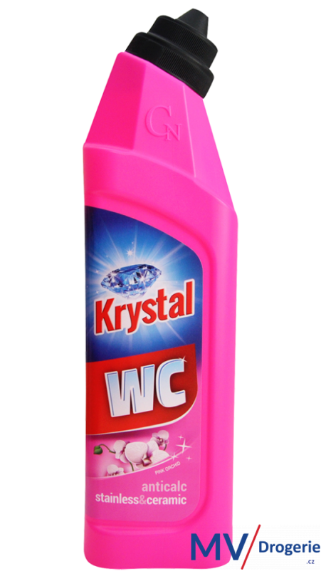 Čistící prostředek KRYSTAL WC kyselý na nerez a keramiku, růžový 750 ml