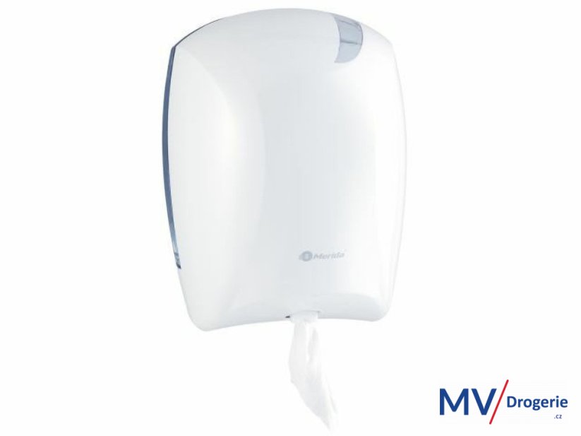 Zásobník na toaletný papier alebo uteráky v rolke MERIDA FLEXI, biely
