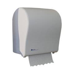 Mechanický podávač papierových uterákov MERIDA SOLID CUT, biely-mat, MAXI rolka