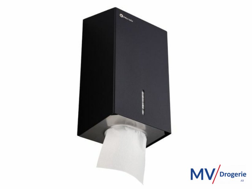 Zásobník na skladaný toaletný papier MERIDA STELLA nerez, čierna
