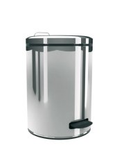 Odpadkový koš nášlapný kovový nerez lesk 12 l