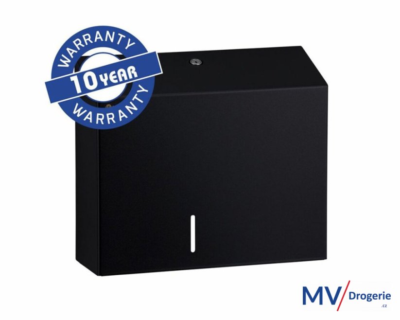 Zásobník na toaletný papier 20 cm s držiakom na zvyšok role MERIDA STELLA DUO nerez čierna