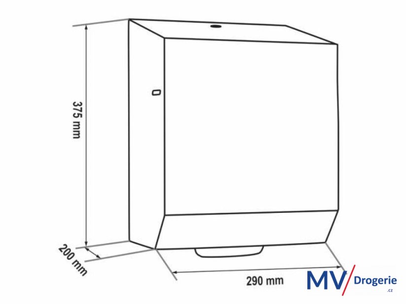 Mechanický podavač papírových ručníků v roli MERIDA STELLA Anti-FingerPrint MAXI, nerez mat