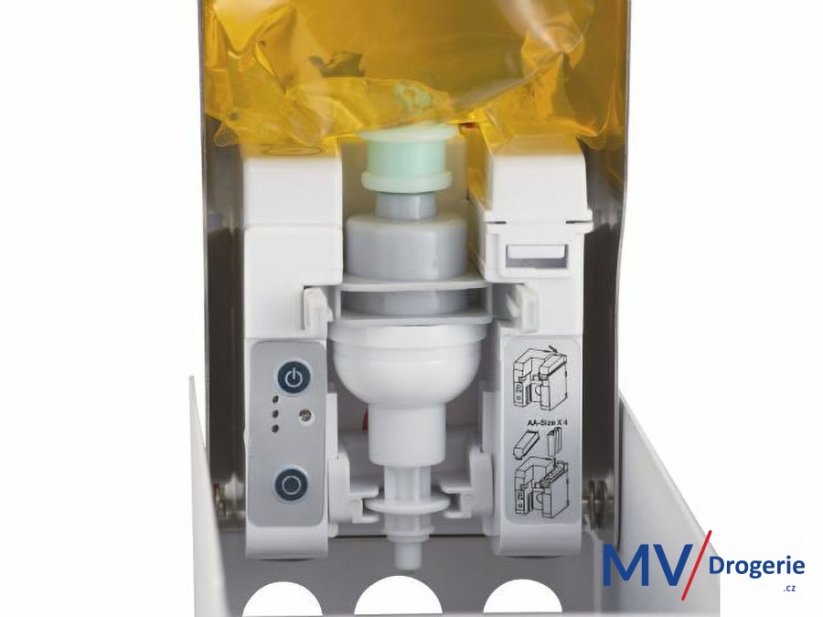 Automatický bezdotykový dávkovač pěnového mýdla NA JEDNORÁZOVÉ NÁPLNĚ STELLA AUTOMATIC SLIM, nerez, bílá, 0,8 l
