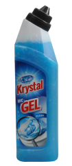 Čistící prostředek na toalety KRYSTAL WC gel, modrý 750 ml