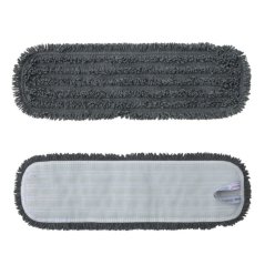 Mop z mikrovlákna STANDARD, suchý zips, 47 cm, sivý