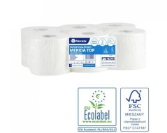 Toaletný papier dvojvrstvový MERIDA TOP FLEXI biely, dĺžka 120 m, 6 ks