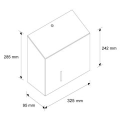 Zásobník na toaletní papír MERIDA STELLA DUO, nerez lesk, 19 cm