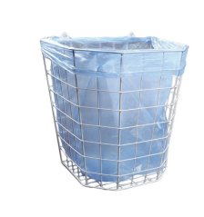 Odpadkový kôš drôtený biely - závesný 22 l