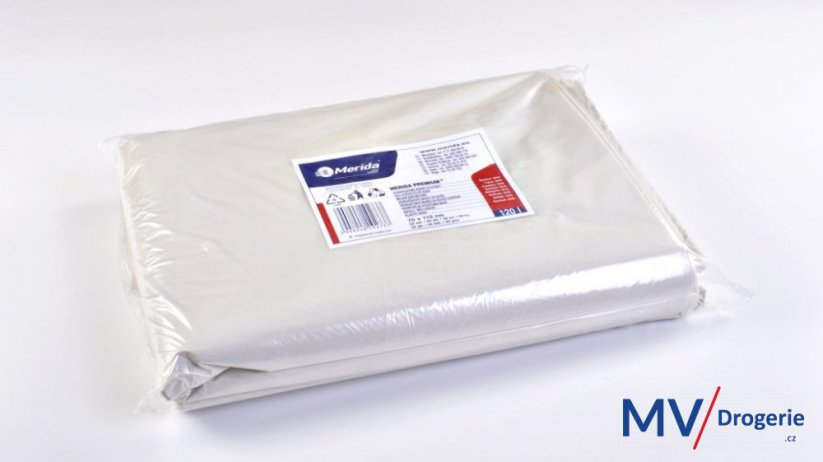 Pytle na odpad  LDPE, 38 mi, 70x110 cm,120 l, bílé, 50 ks/balení