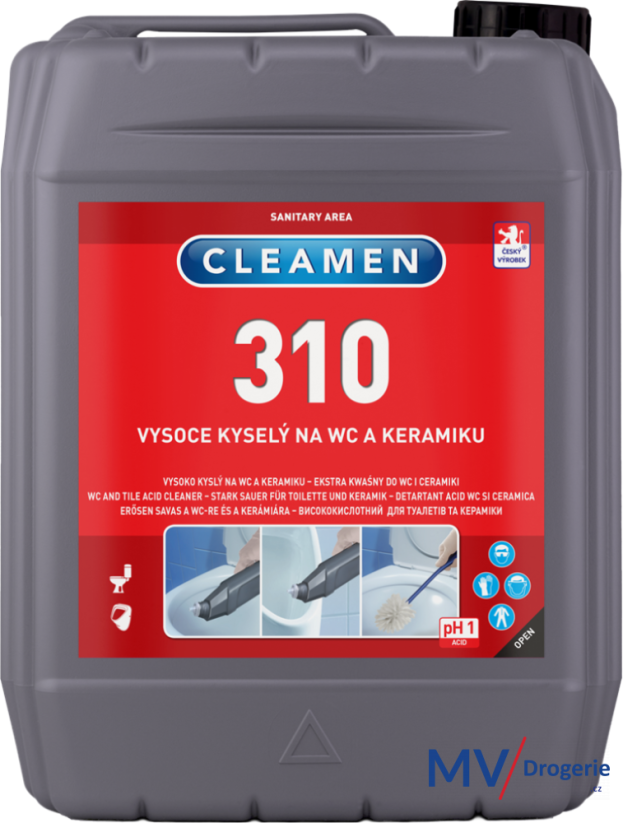 Čistící prostředek na WC a keramiku CLEAMEN 310 vysoce kyselý 5 l