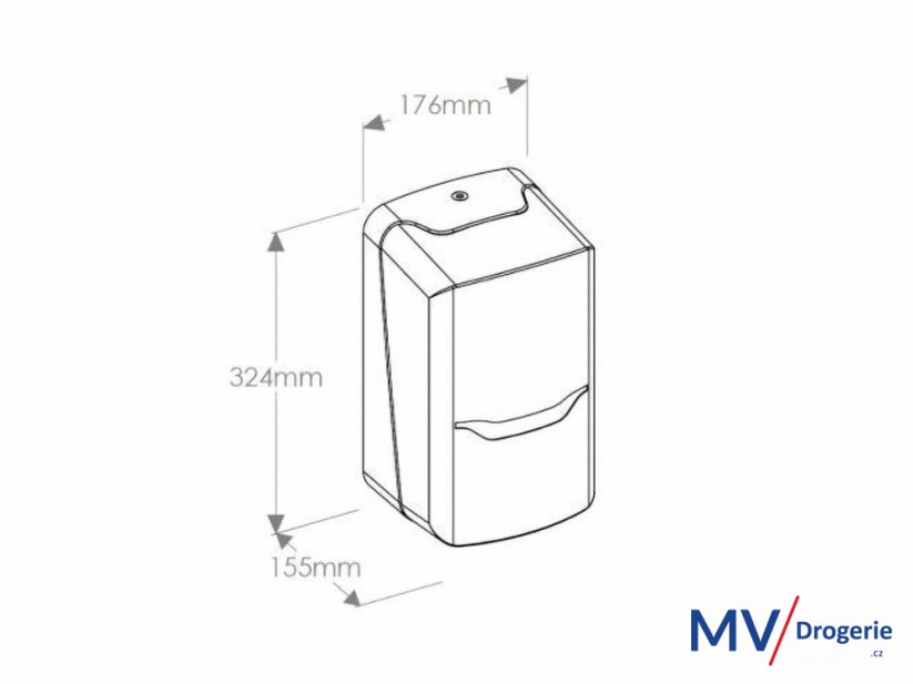 Zásobník na papierové uteráky v roliach MERIDA Hygiene CONTROL FLEXI