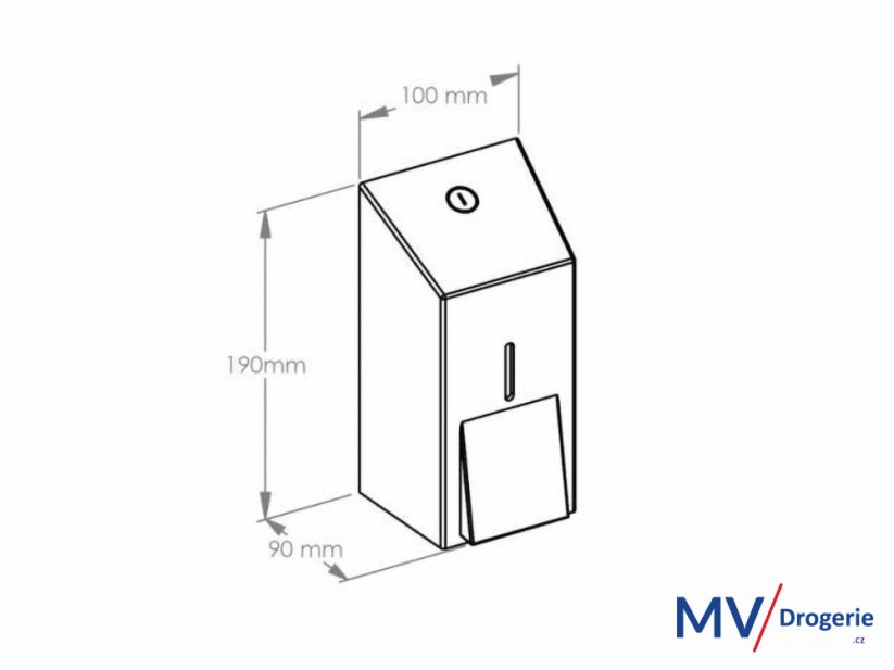 Dávkovač tekutého mýdla MERIDA STELLA MINI 0,4 l, lesk