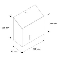 Zásobník na toaletní papír MERIDA STELLA DUO, nerez lesk, 19 cm