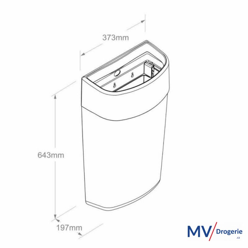 Koš závěsný otevřený MERIDA ONE 40 l, bílý