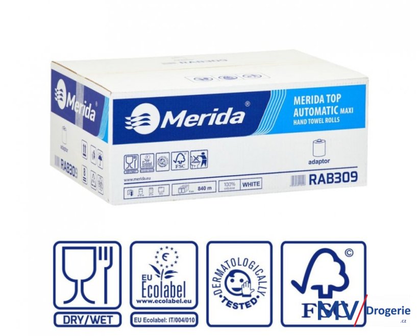 Papierové uteráky v roliach s adaptérom dvojvrstvové MAXI AUTOMATIC, 140 m, 6 roliek/balenie