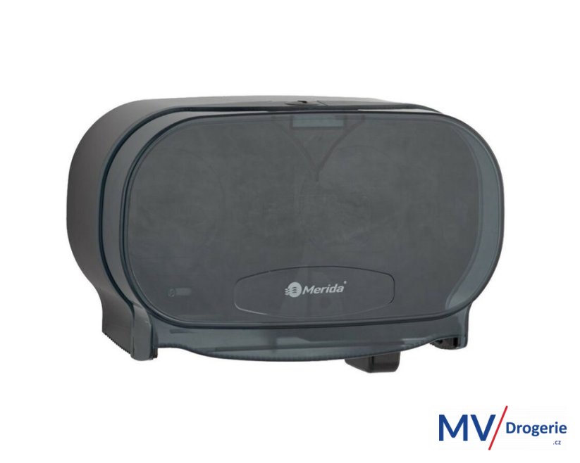 Zásobník na dve rolky toaletného papiera bez dutinky MERIDA ONE MAXI, čierny