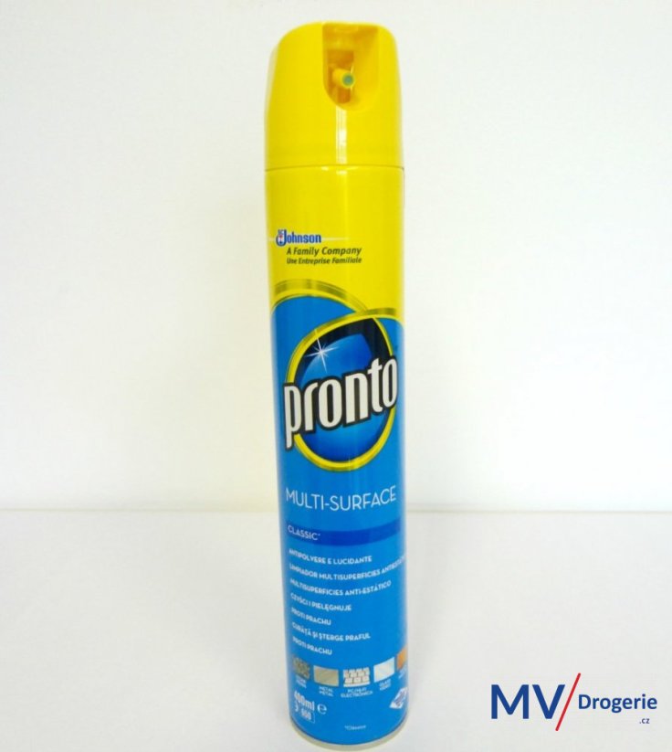 Mycí přípravek proti prachu, otiskům a šmouhám, PRONTO Classic Multisur modré 400 ml