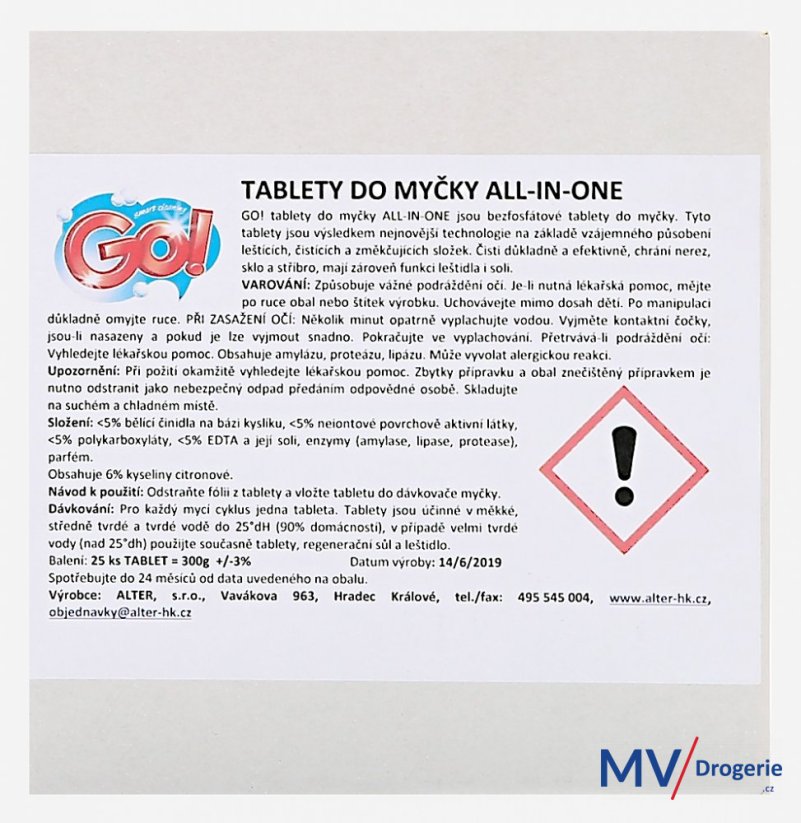 Tablety do myčky Go! 5v1 — 25ks