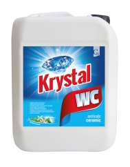 Čistící prostředek na toalety KRYSTAL WC kyselý na keramiku, modrý 5l