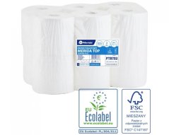 Toaletný papier dvojvrstvový MERIDA TOP FLEXI biely, dĺžka 100 m, 12 roliek