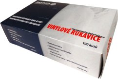 Vinylové rukavice jednorázové, nepudrované Červinka 100 ks L