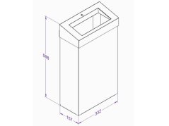 Odpadkový koš otevřený MERIDA STELLA Anti Finger Print, 27 l, nerez, mat