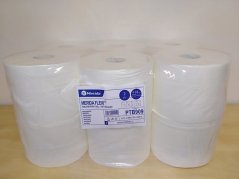 Toaletný papier dvojvrstvový, MERIDA FLEXI, 100% celulóza, výška 13,5 cm, priemer 18cm, 180 m, 12 roliek/balenie