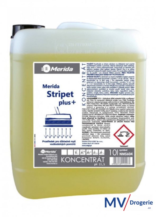 Mycí prostředek na odstranění vosků (polymerů) Merida STRIPET Plus 10 l