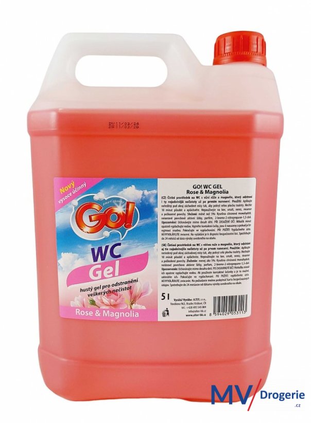 WC gel Go! rose&magnolia 5 l