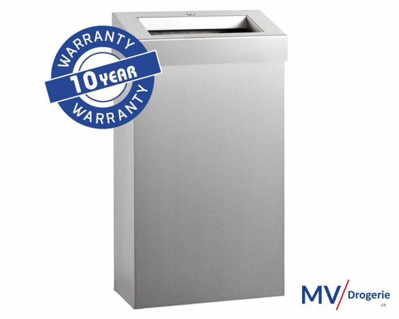 Koš závěsný otevřený STELLA 27 l, matný nerez