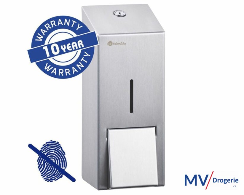 Dávkovač tekutého mýdla MERIDA STELLA Anti-FingerPrint MAXI, objem 800 ml, nerez, matný