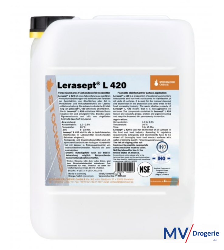 Lerasept L420 mycí a dezinfekční prostředek 10 l