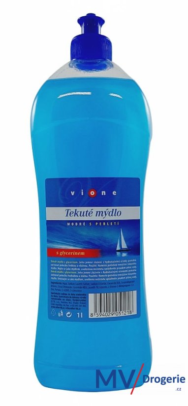 Tekuté mýdlo modré - moře s perletí a glycerinem Vione 1000 ml