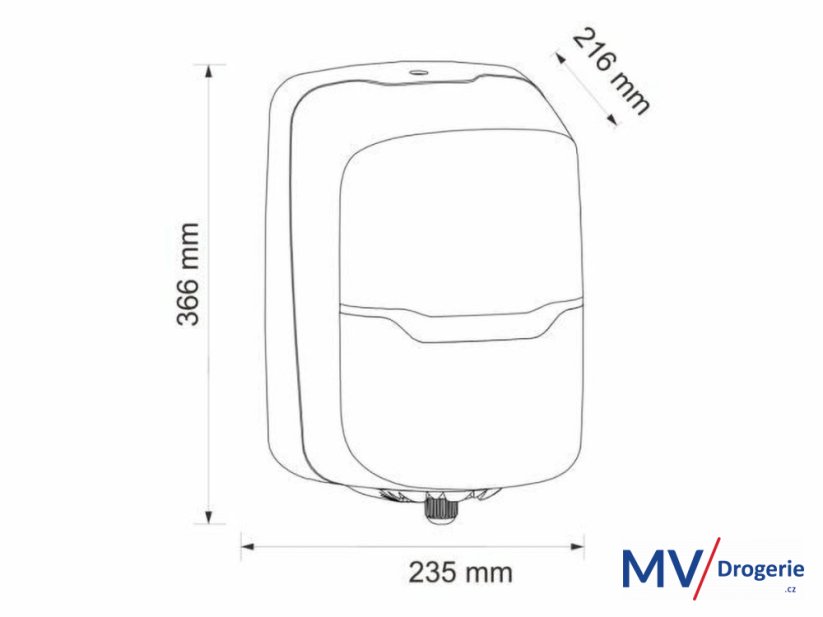 Zásobník na papírové ručníky v rolích MERIDA Hygiene CONTROL FLEXI