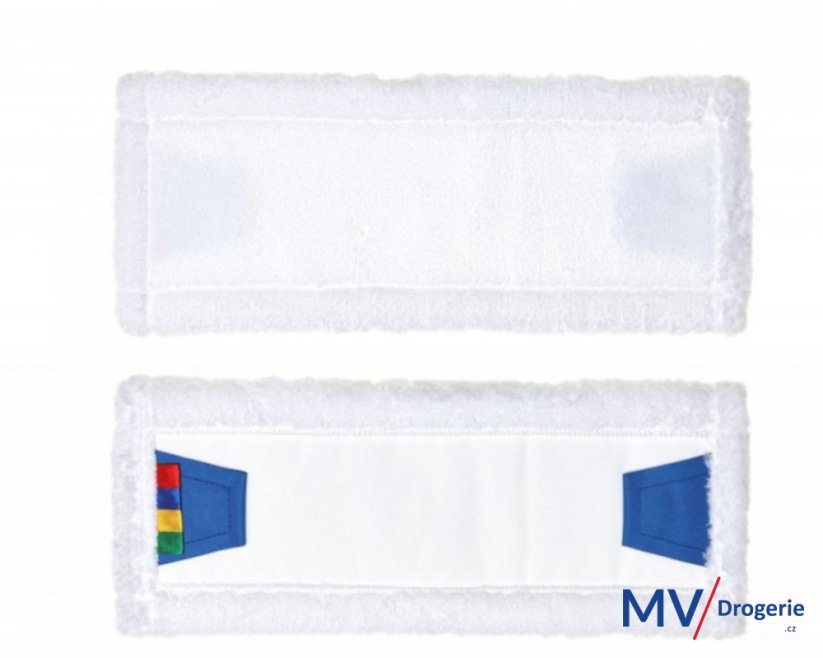 Mop so záložkami ECONOMY 40 cm, mikrovlákno, biely