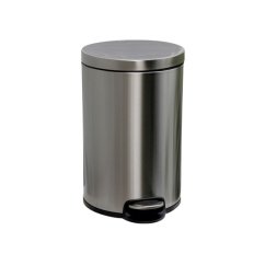 Odpadkový koš s pedálem SILENT, kovový, matový, 12 l