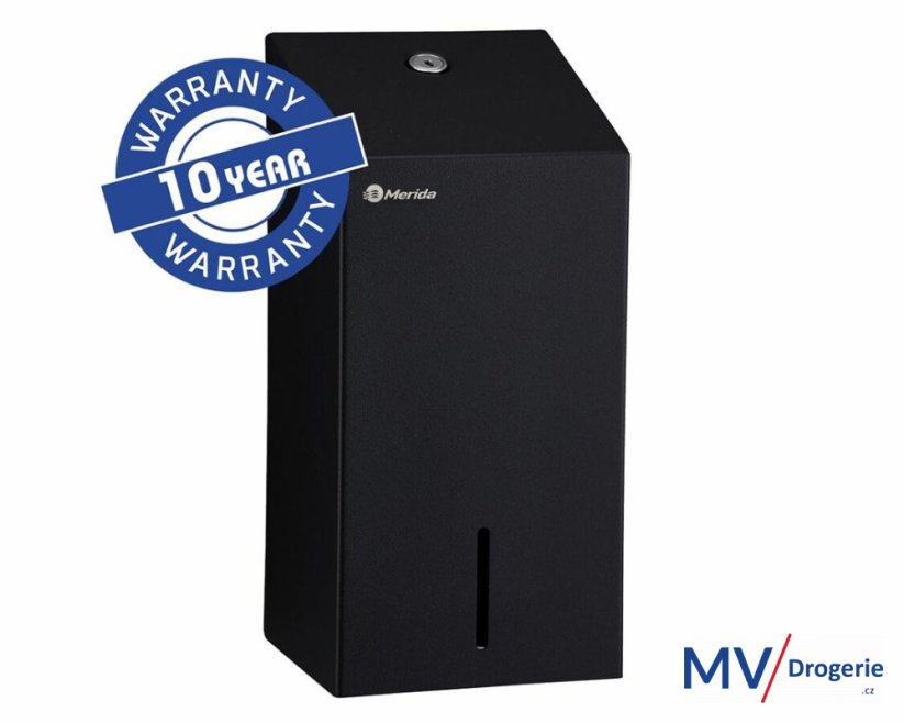 Zásobník na skladaný toaletný papier MERIDA STELLA nerez, čierna